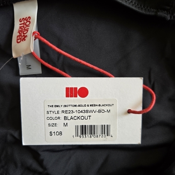 New Solid & Striped The Emily Mesh Blackout Bikini Bottoms NWT Medium - Picture 13 of 14